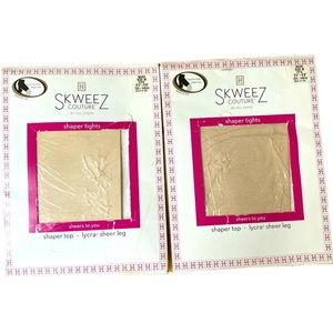 Skweez Jill Zarin NEW Shaper Tights TWO pairs